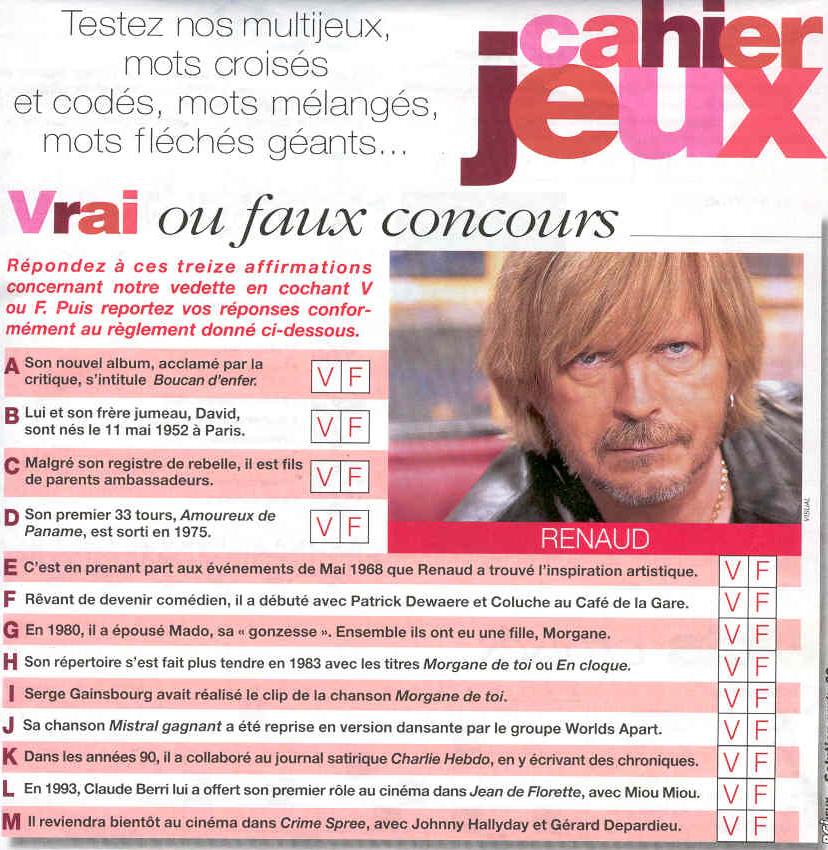 vrai ou faux concours