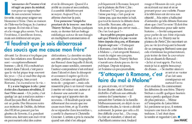 Renaud & Thierry Séchan, frères ennemis ! Renaud & Thierry Séchan, frères ennemis !